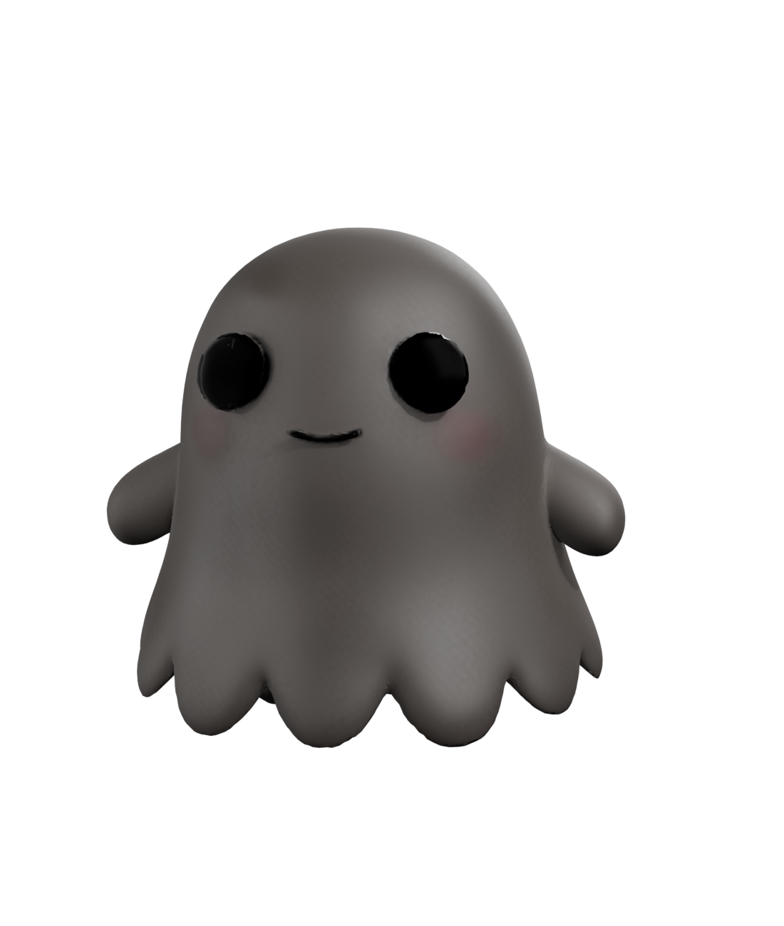 OBAKE figure in SUMI, ink black vinyl with gloss eyes